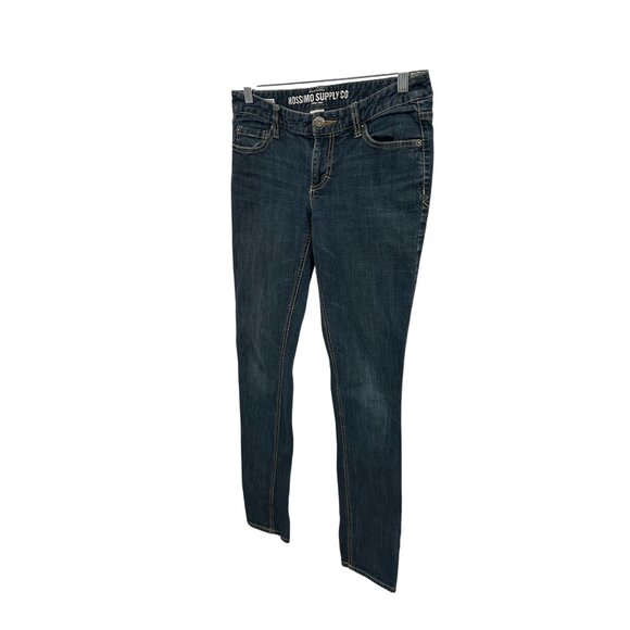 Mossimo Supply Co Womens Mid-Rise Skinny Fit Blue Denim Jeans - Picture 3 of 8